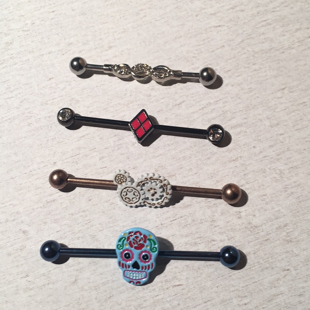 NEW Stainless Steel Industrial piercing jewelry